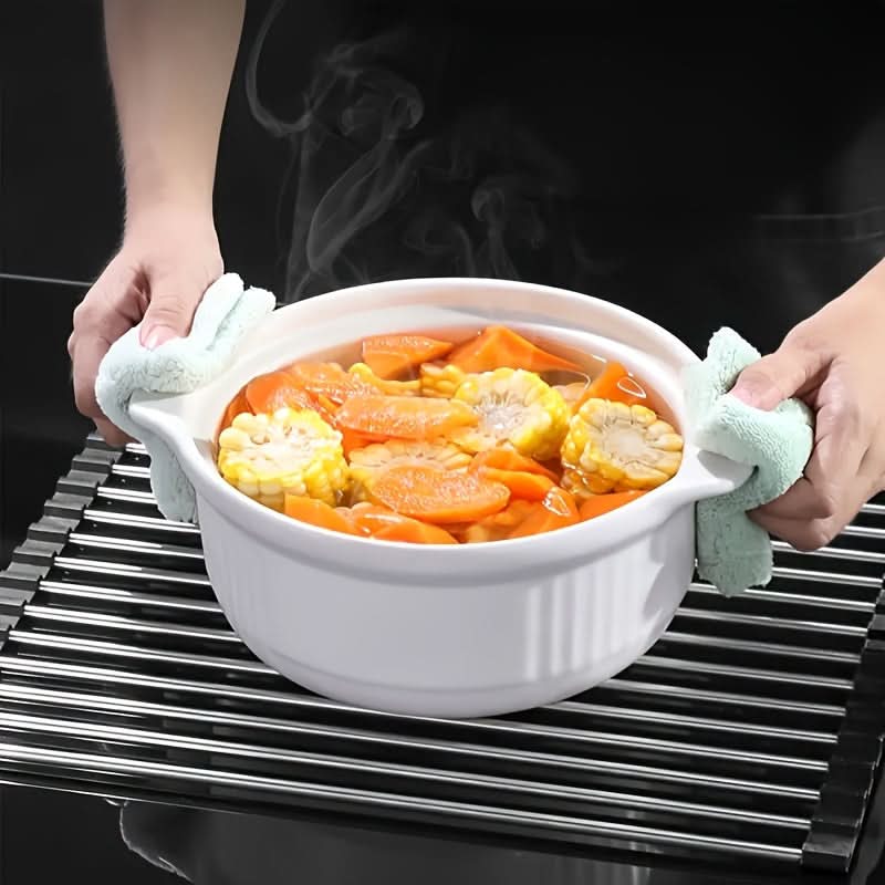 Collapsible Stainless Steel Dish Drainer Rack