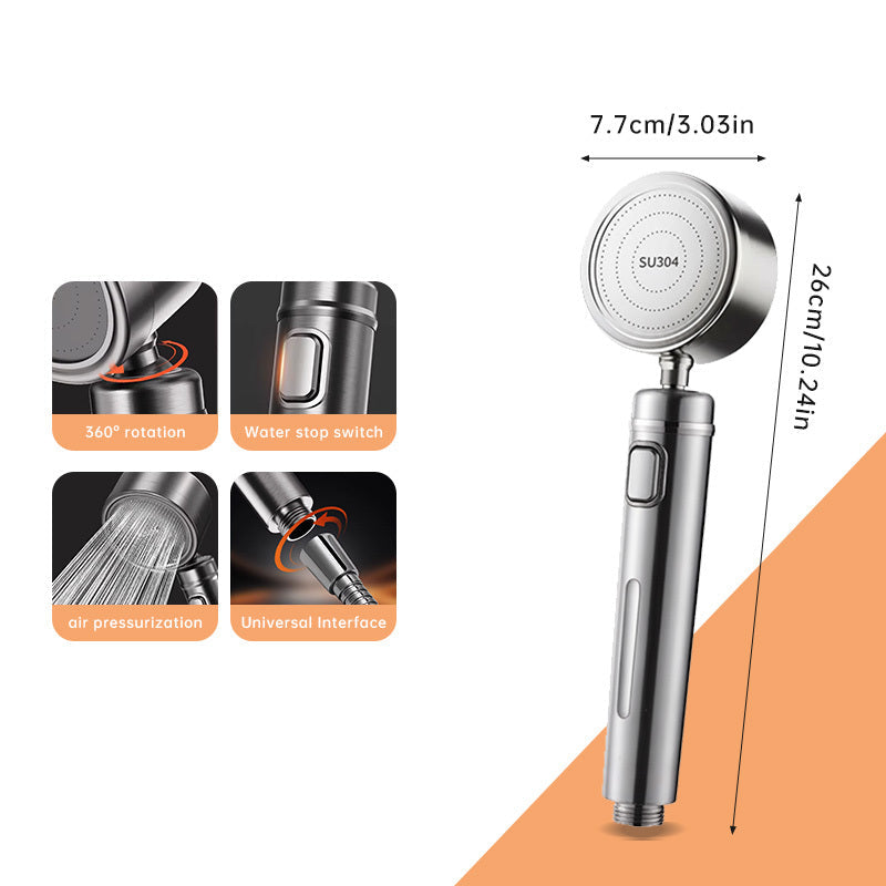 AquaForce – Durable Stainless Steel Handheld Shower Sprayer