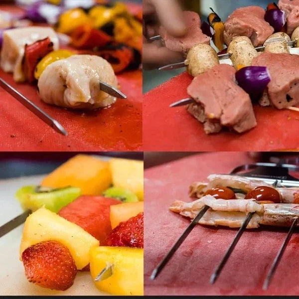 FlameFlex™ 3-in-1 Skewers — Lock in Juicy Flavor and Grill Like a Pro Every Time
