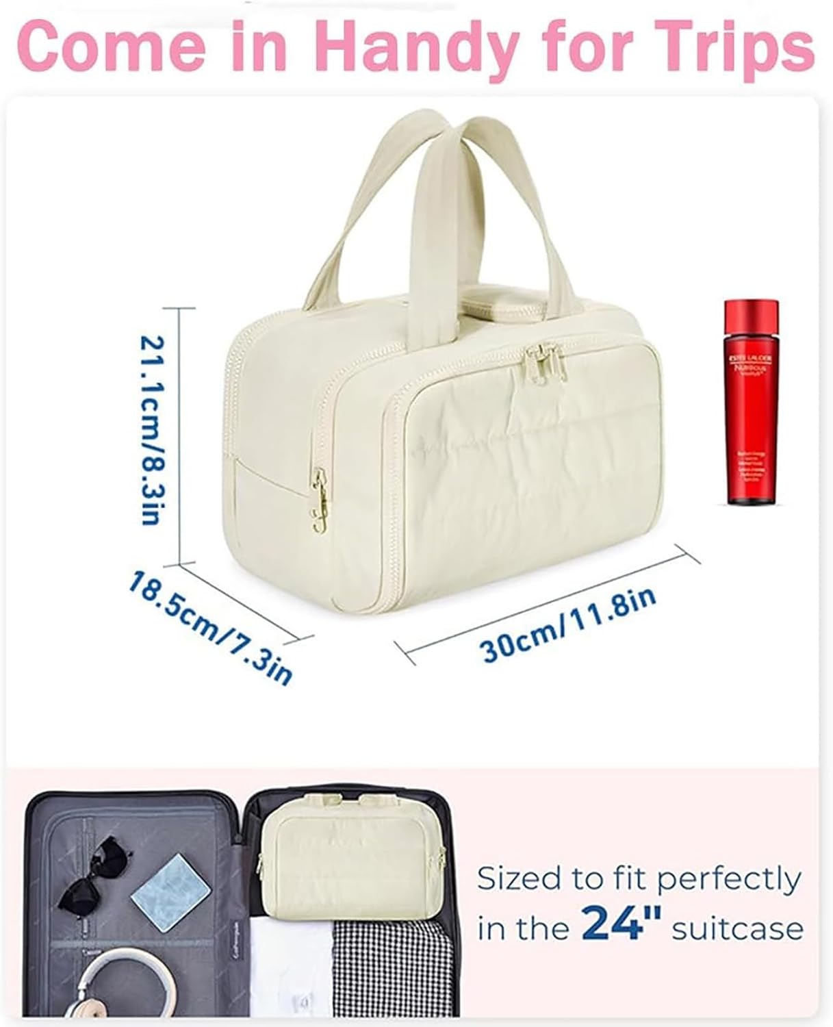 Ultimate 4-Compartment Travel Toiletry Organizer for Women