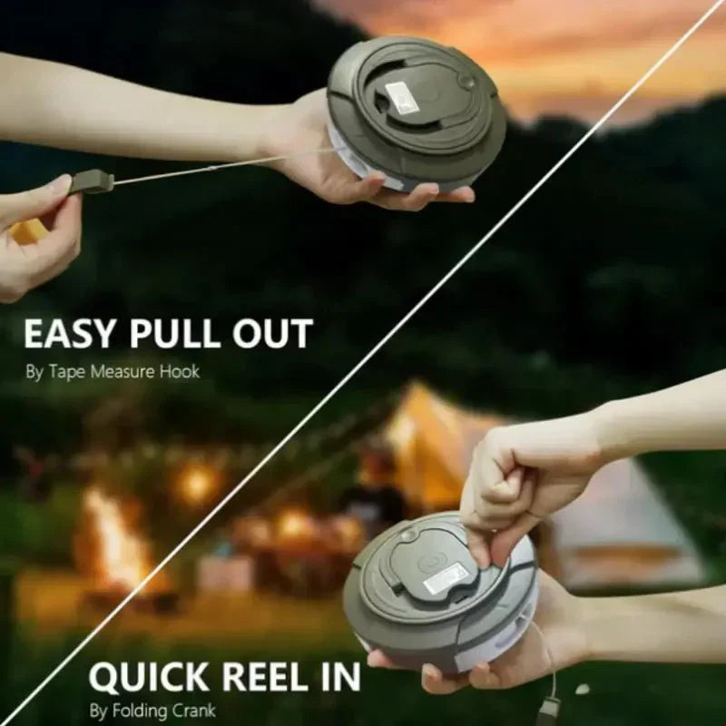All-in-One Portable Camping Light with Retractable Cord