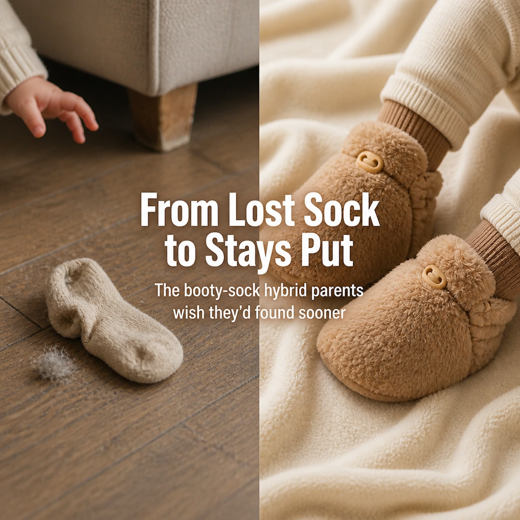 TinyTreadz™ — Snuggle Tiny Toes With Plush Booties That Truly Stay Put