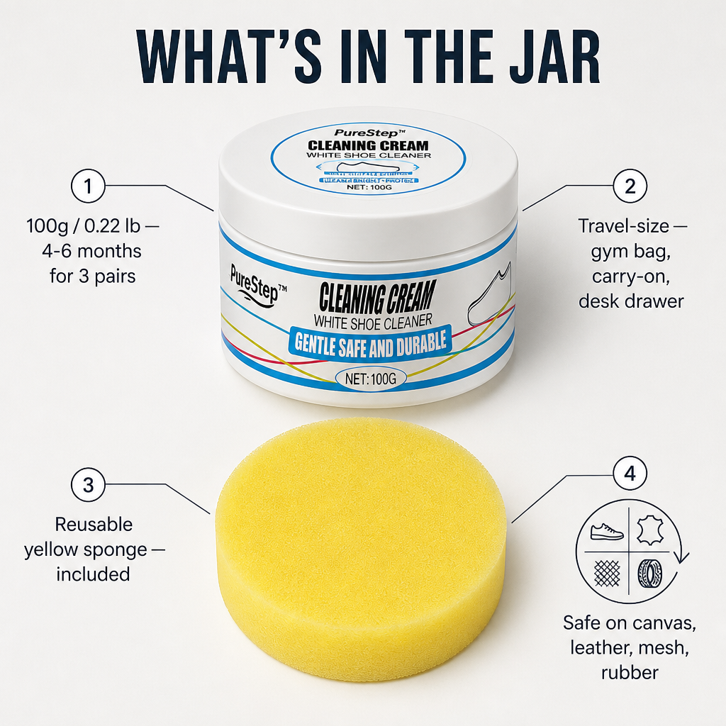 PureStep™ — Remove Dull Yellow Stains & Revive White Sneakers in 5 Minutes