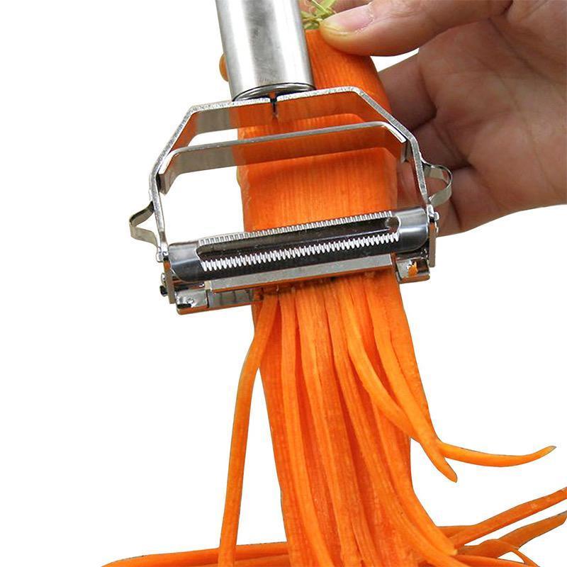2-in-1 Vegetable Peeler with Julienne Blade – Stainless Steel Design