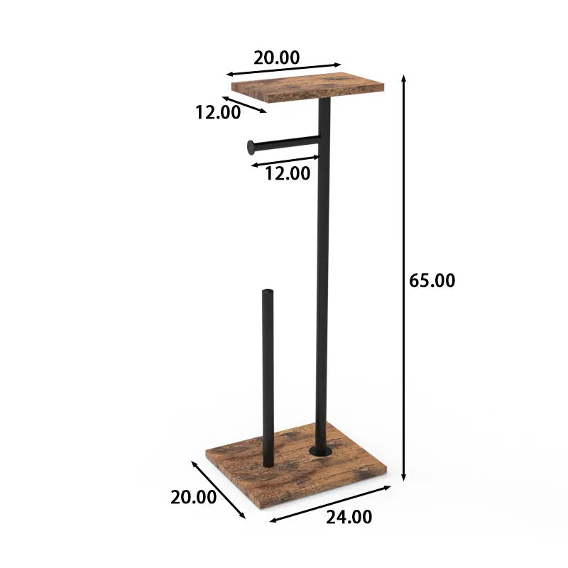Freestanding Toilet Roll Holder | Tray for Phone and Essentials | Sturdy Stand | BathBridge