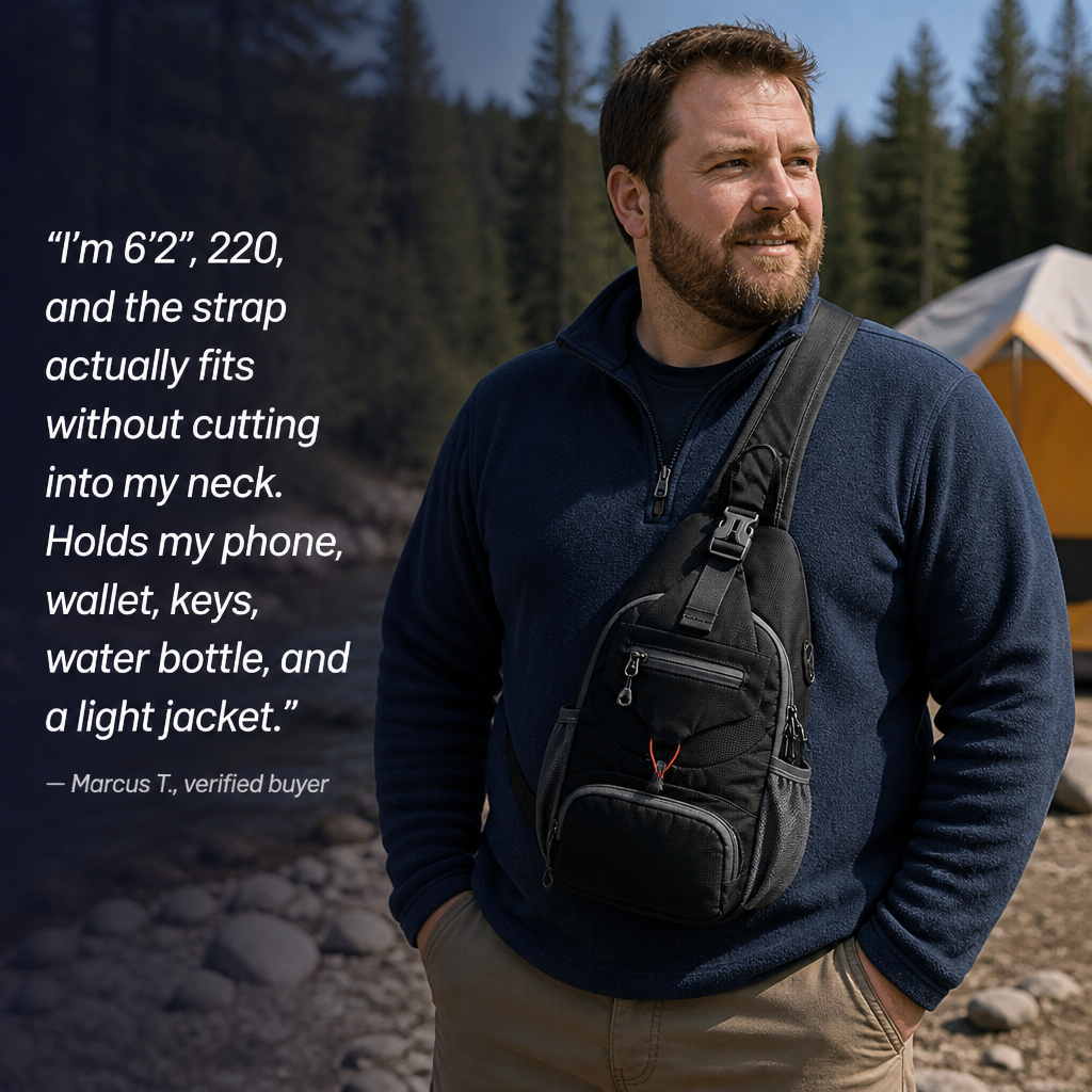 SmartPack™ — Hold Your Phone, Wallet & Water Bottle Minus the Backpack Bulk