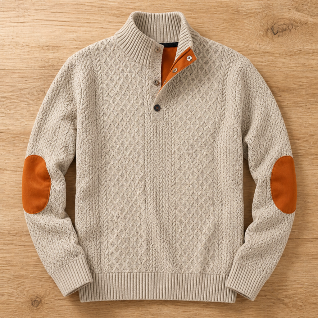 StriTex™ Jacquard Collar Sweater — Command Attention with Timeless Comfort and Rugged Style
