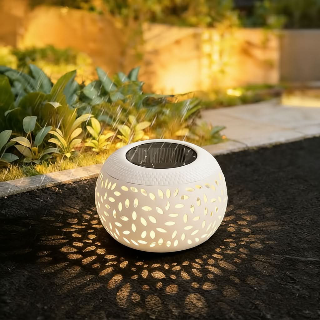 Outdoor Metal Table Lamp with Solar Power