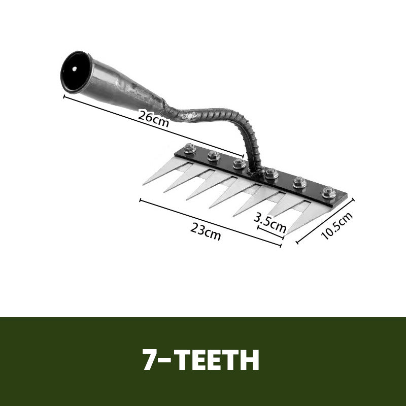 TerraEdge™ Carbon Steel Weed Rake — Effortless Power That Protects and Revives Your Garden