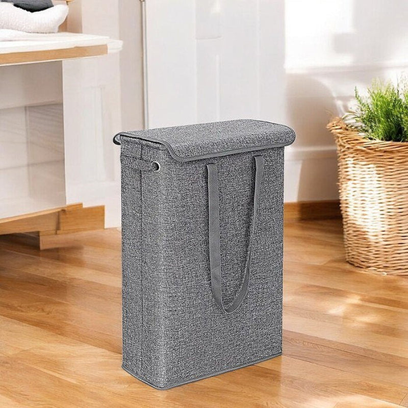 Compact Laundry Basket with Waterproof Lining and Removable Lid