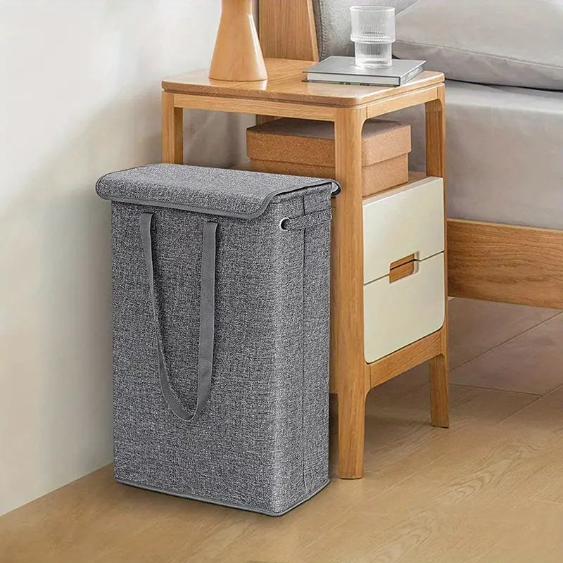 Compact Laundry Basket with Waterproof Lining and Removable Lid