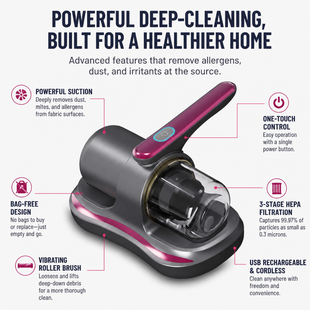 PureNest™ — Breathe Freely with Deep, Allergy-Free Comfort Everywhere