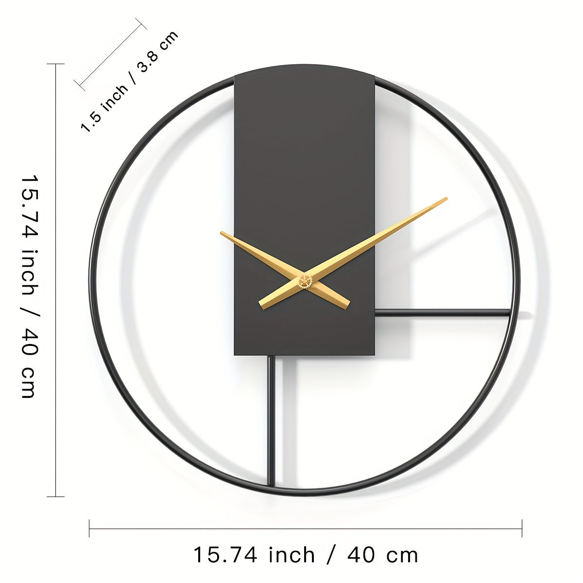 Sleek 16-Inch Modern Metal Wall Clock for Any Space
