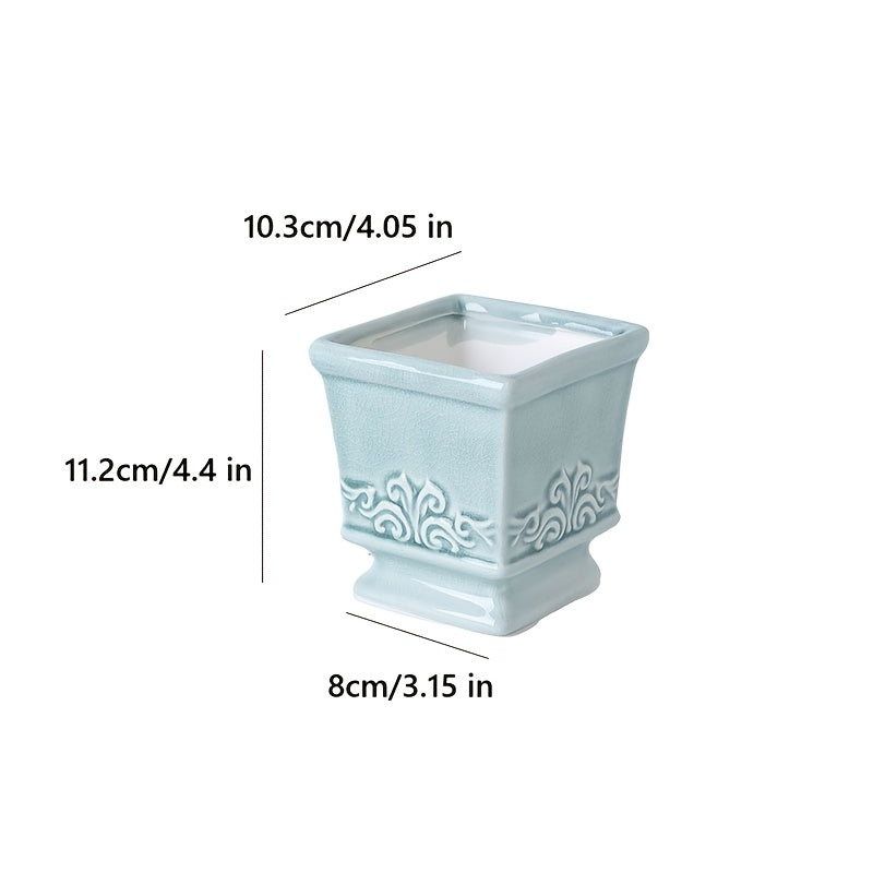 Rustic Elegance – Chic Ceramic Planter for Indoor Greens
