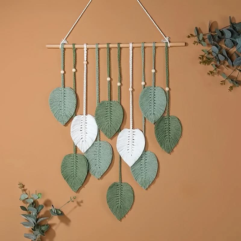 Bohemian Leaf Wall Decor in Green