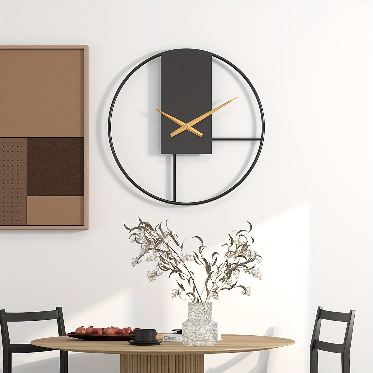 Sleek 16-Inch Modern Metal Wall Clock for Any Space