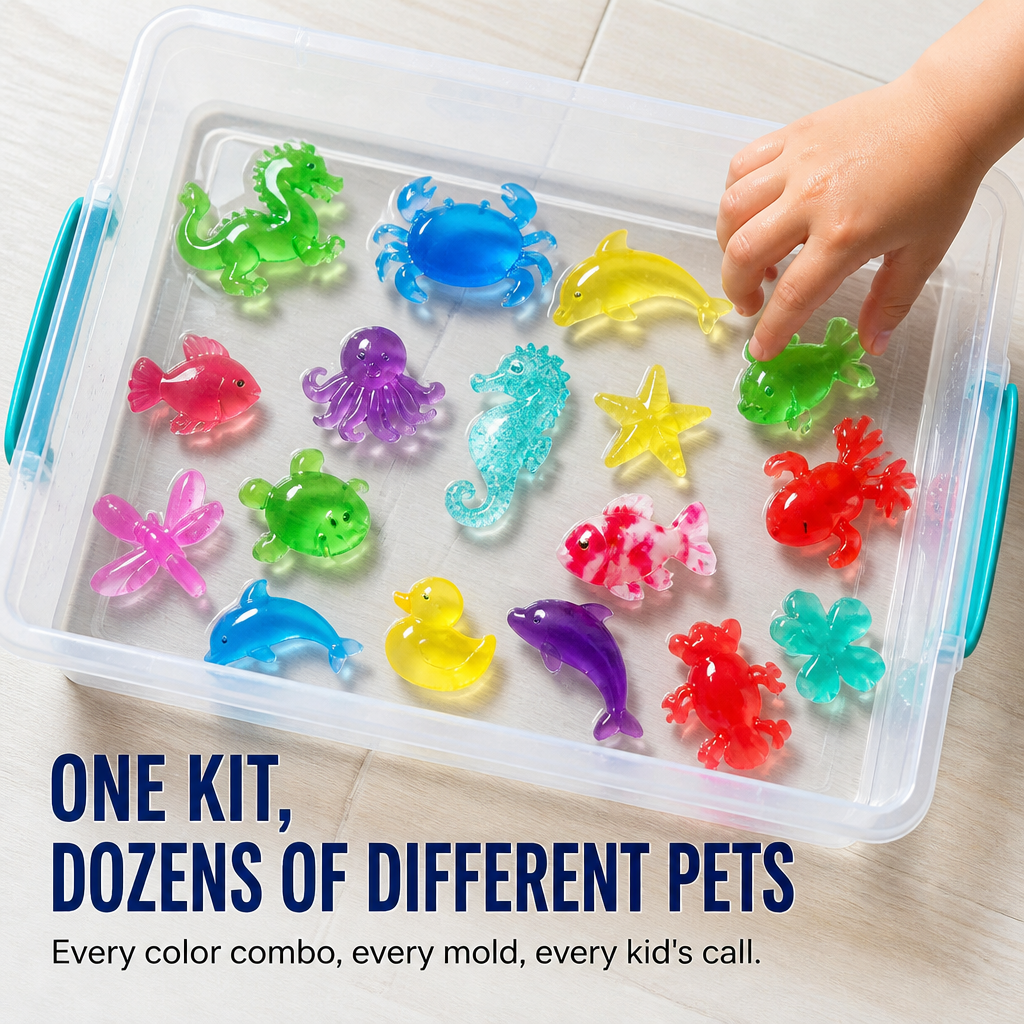 TactilGlow™ — See Colored Gel Transform Into Squishy 3D Water Critters