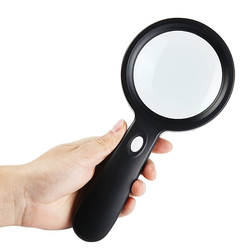 10X LED Handheld Magnifier with Illumination | Clear Crystal Vision | Comfortable Hold | DetailGlow