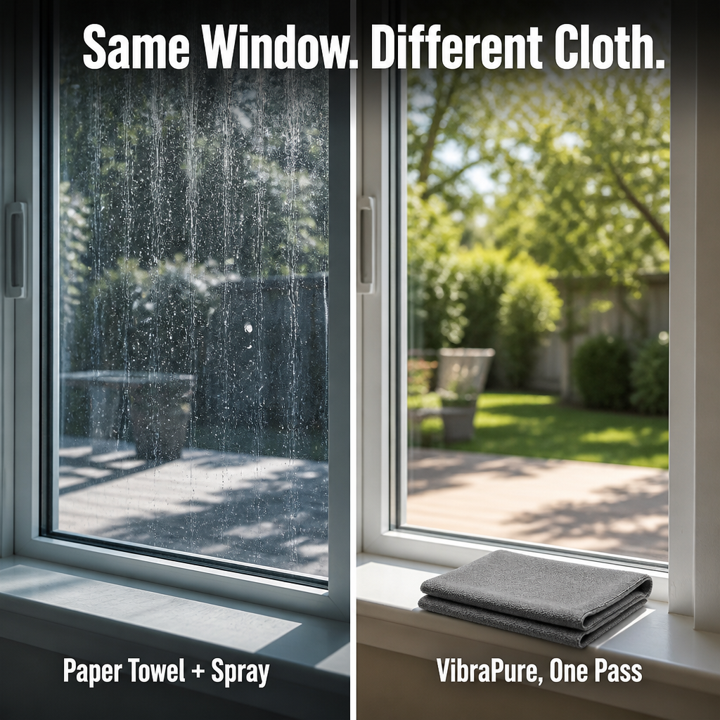 VibraPure™ — Clean Glass, Screens, and Chrome Without a Streak in a Single Swipe