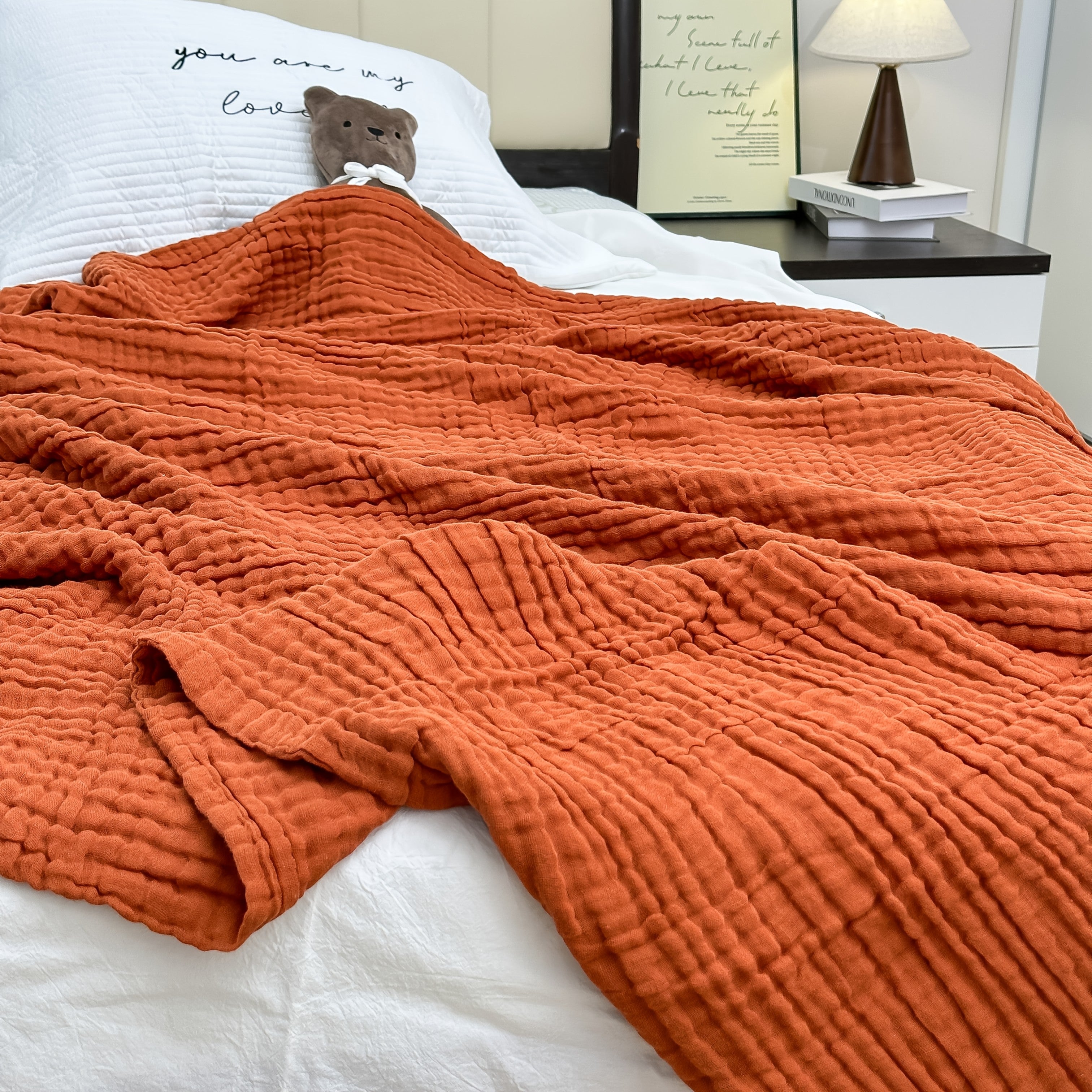 BreezyCozy – Lightweight 6-Layer Cotton Blanket for All-Year Comfort