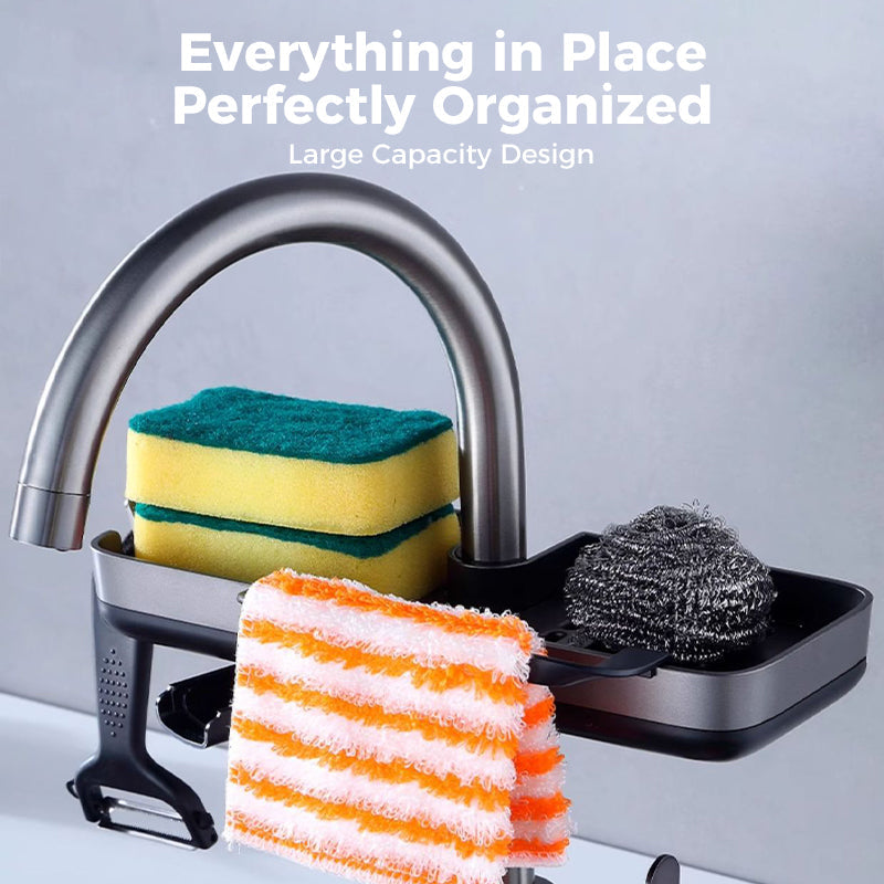 Sink Rack | Accelerates Sponge and Brush Drying | Clamp-On Mount | SinkSmart