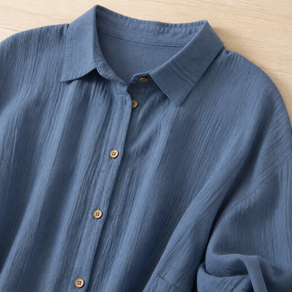 AvioraLuxe™ Pleated Lapel Shirt — Feel Stunningly Confident and Fresh All Day Long