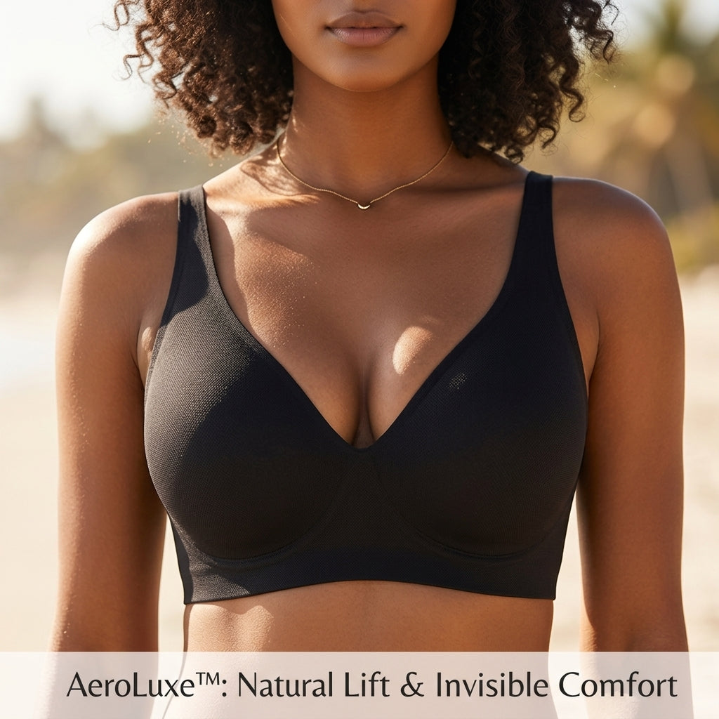 AeroLuxe™ – Wireless Seamless Bra with Deep-V Molded Cups