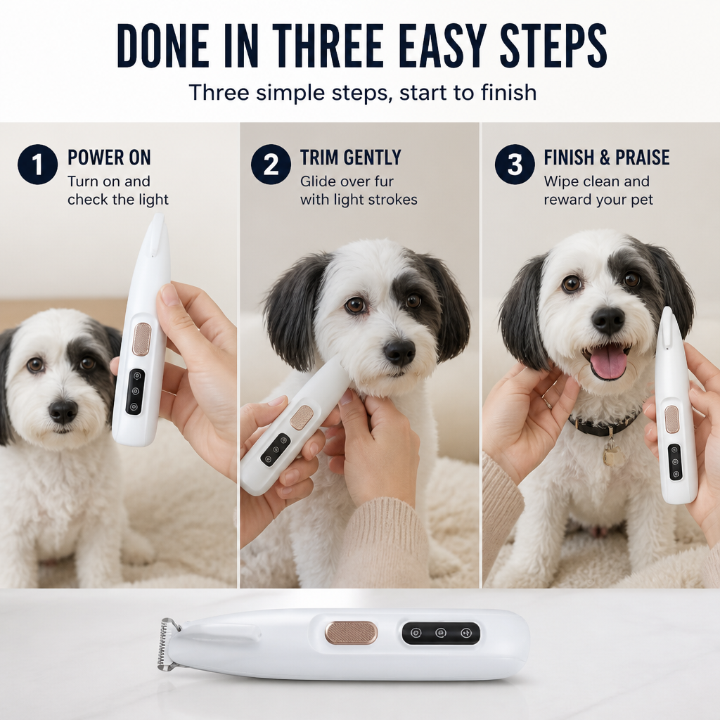 TrimEase™ — Transform Grooming Chaos into Calm Confidence Instantly