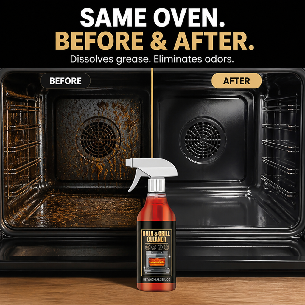 GlareEase™ — Melt Burnt-On Oven Grease in 5 Minutes, Zero Scrubbing