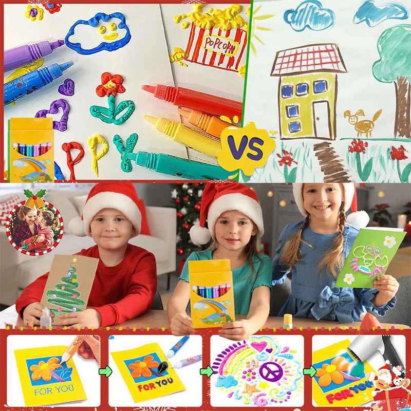 Three-Dimensional Drawing Marker Set – Bubble Effect Design