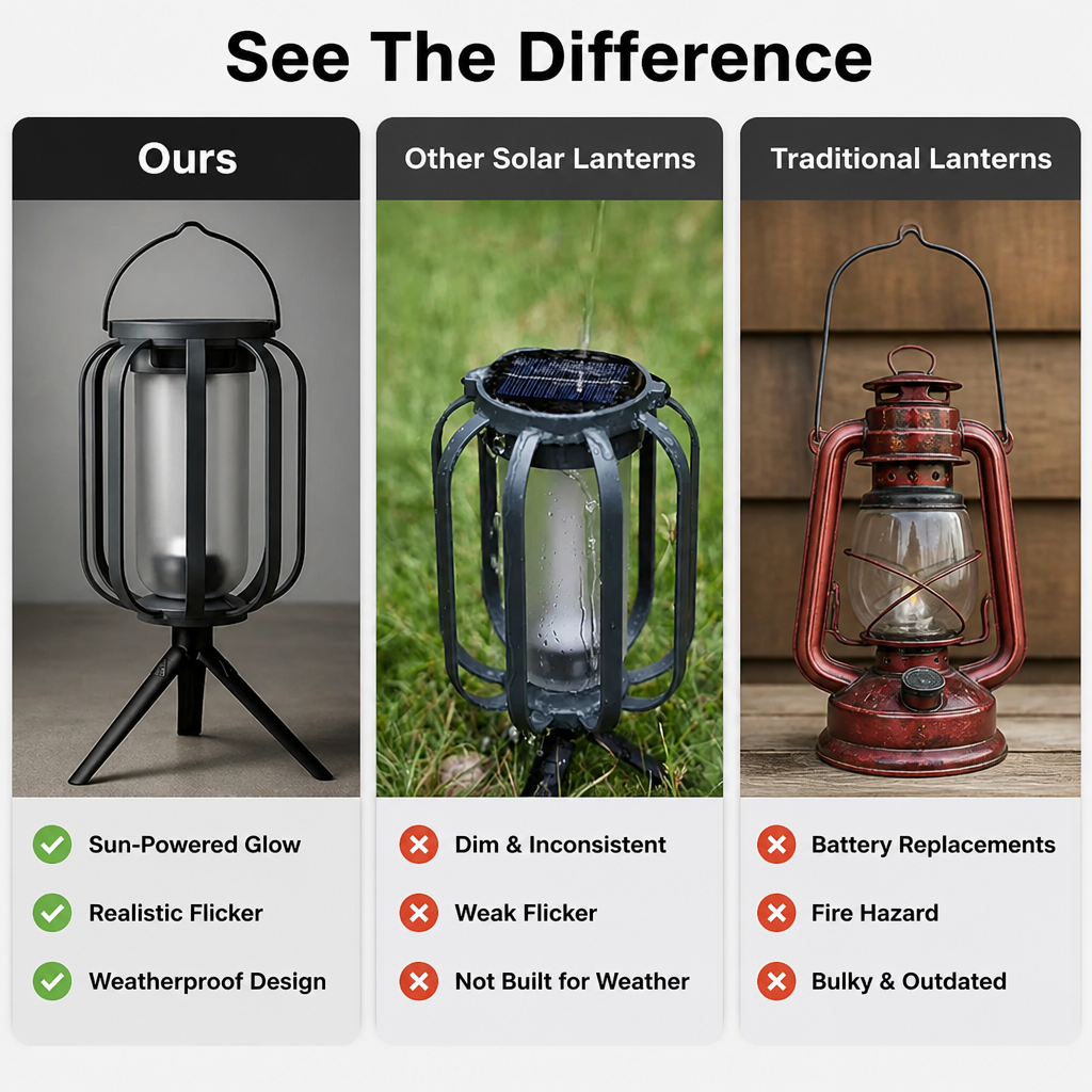 LumenAura™ Lantern — Sun-Powered Glow That Turns Every Night into Warm, Magical Memories
