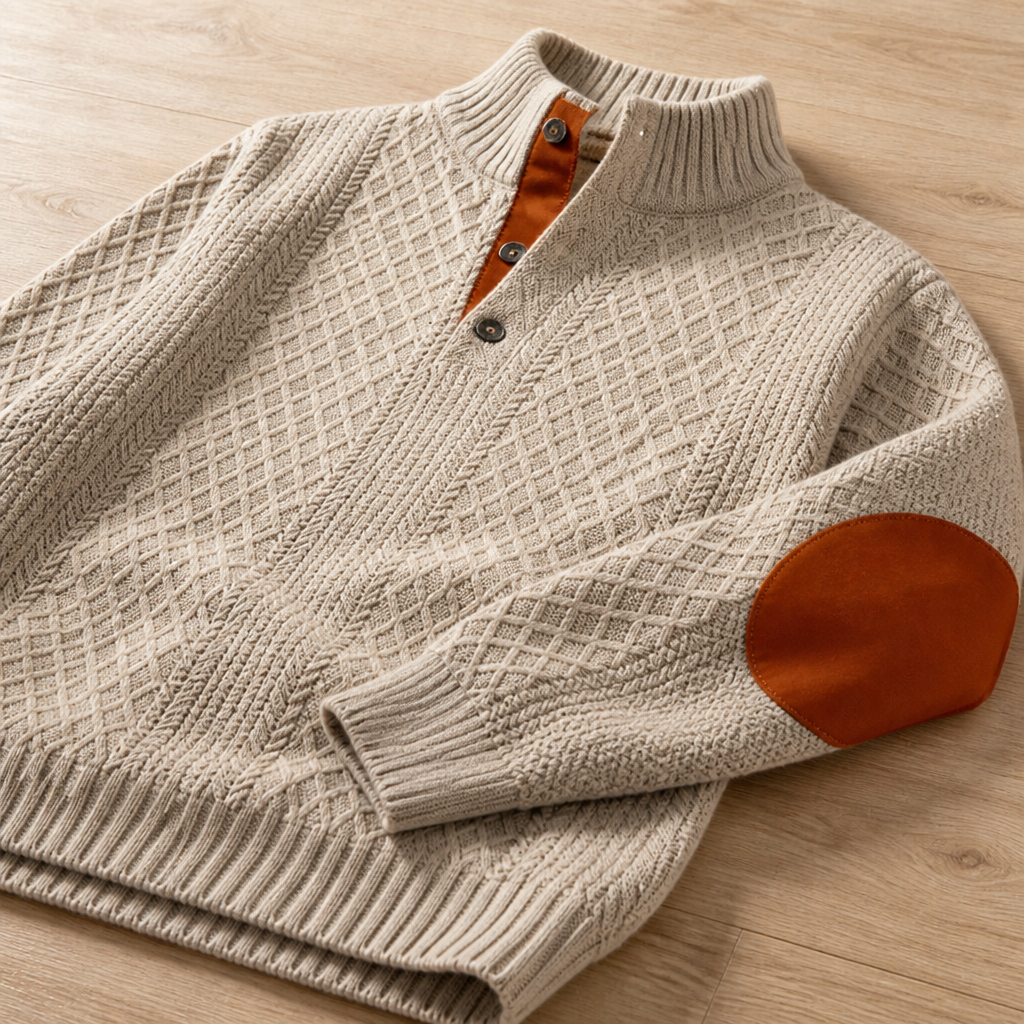 StriTex™ Jacquard Collar Sweater — Command Attention with Timeless Comfort and Rugged Style