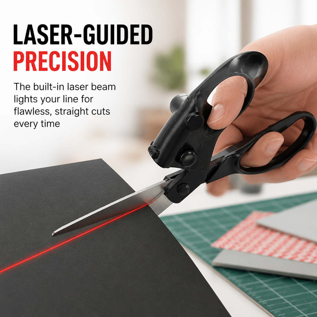 LaserEdge™ Pro Scissors — Cut Perfectly Every Time with Effortless Confidence