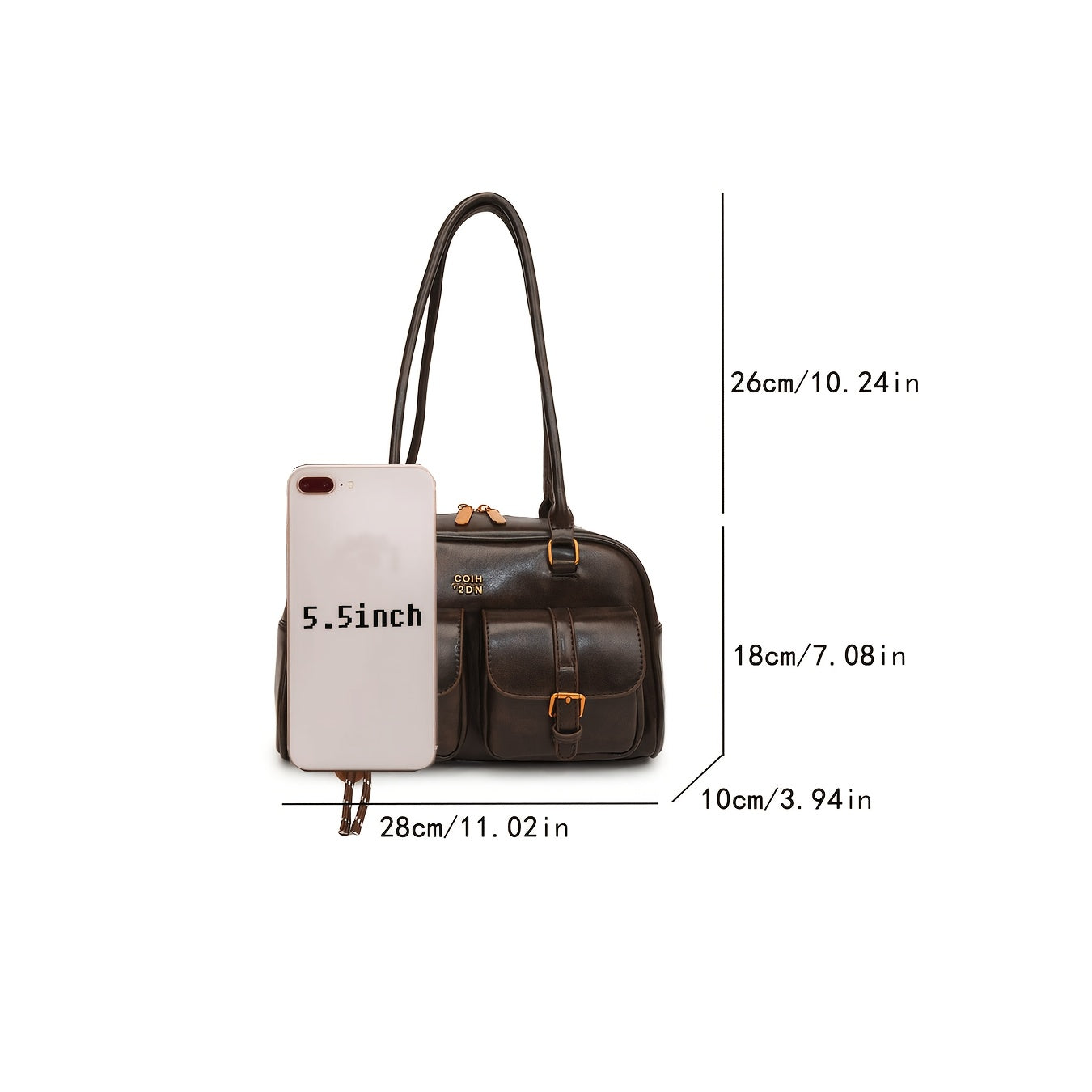 Chic Multi-Pocket Shoulder Bag with Stylish Chain Strap