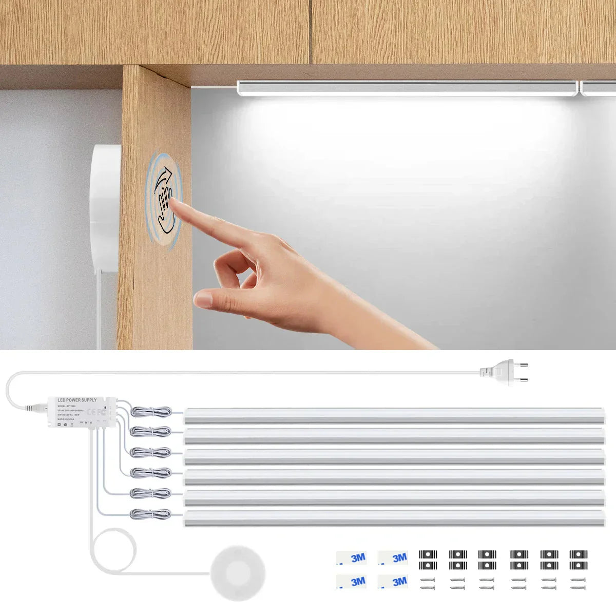 Under-Cabinet LED Light with Sensor – Dimmable and Touch-Free