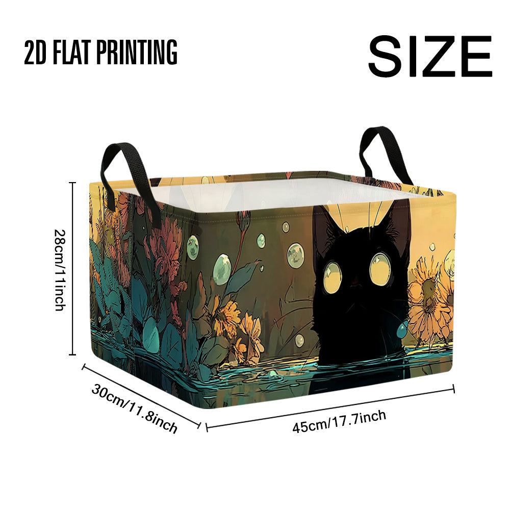 Feline Chic Storage Basket - Modern Organization Made Easy