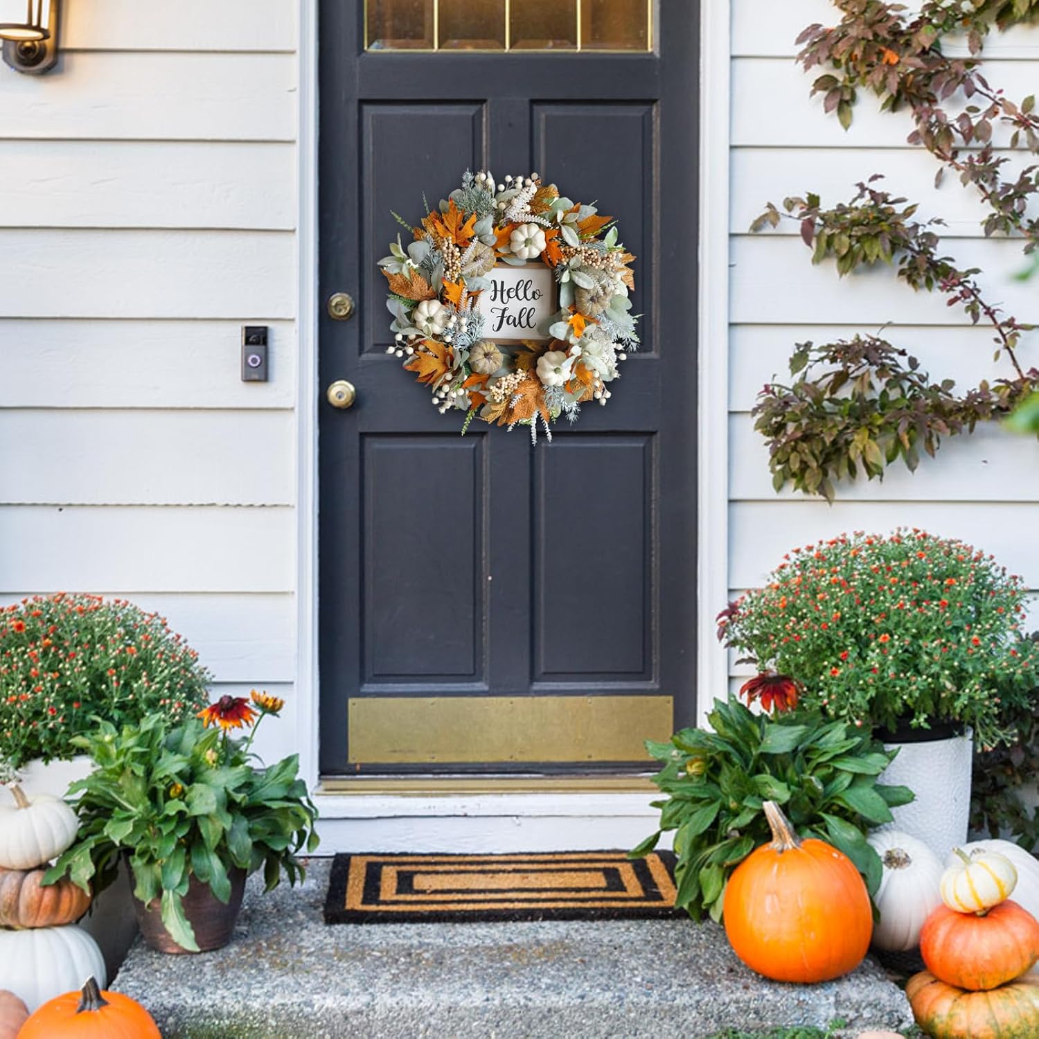 AmberMist™ Harvest Wreath — Ignite Cozy Fall Magic That Lasts All Season