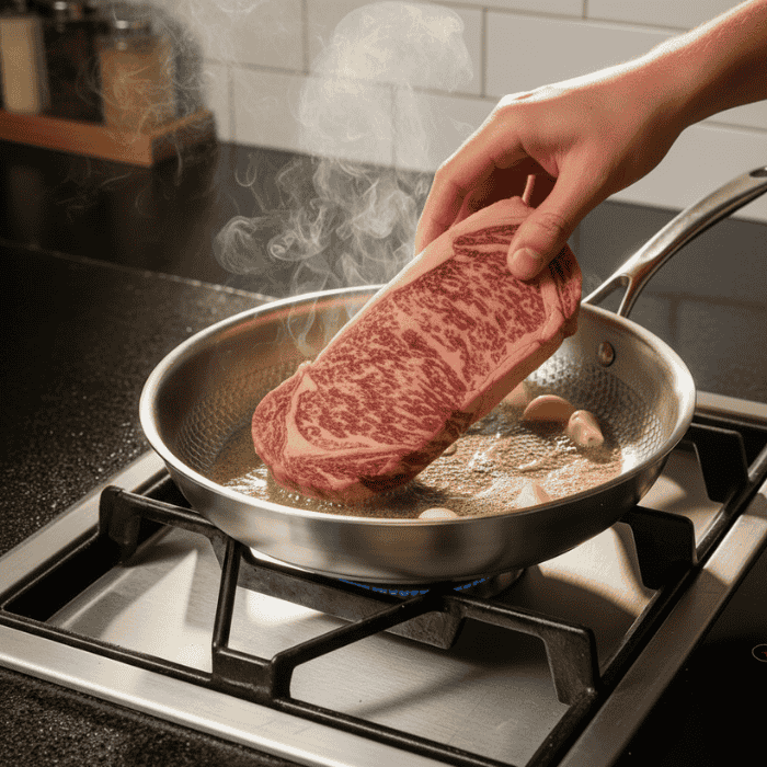 Stainless Steel | Non-Coated Searing | Even Heat Distribution | TitanCore