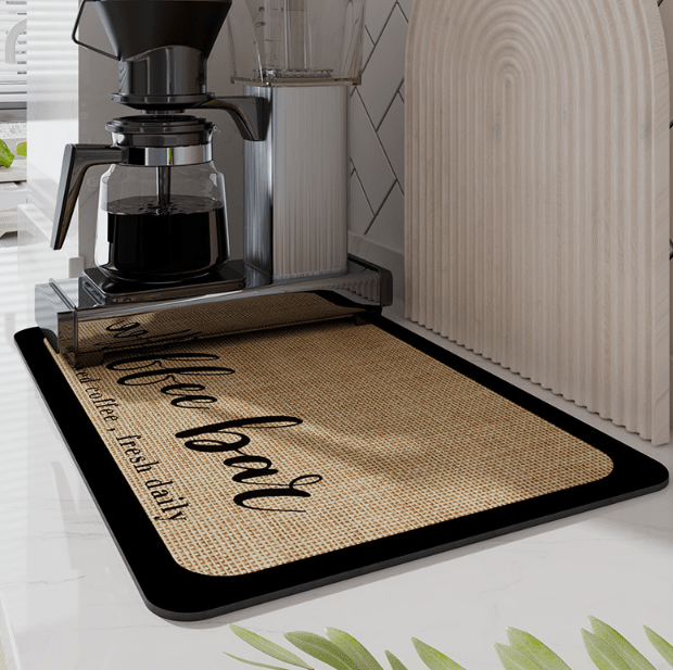 Drip Pad | Diatomite Kitchen Mat Quick-Drying | Keeps Countertop Dry | DishDryer