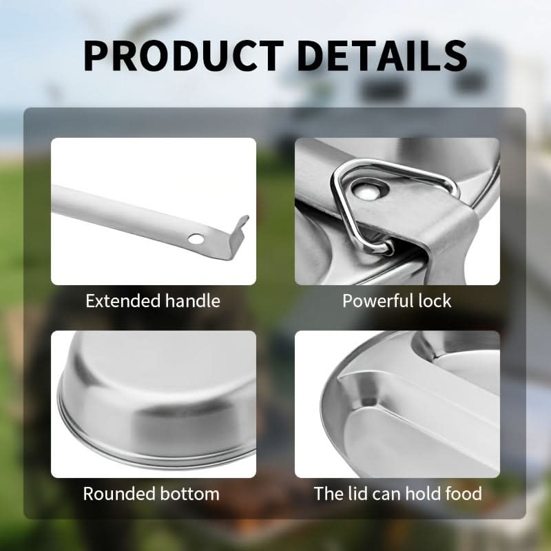 Stainless Steel Lunch Box for Camping and Outdoor Use