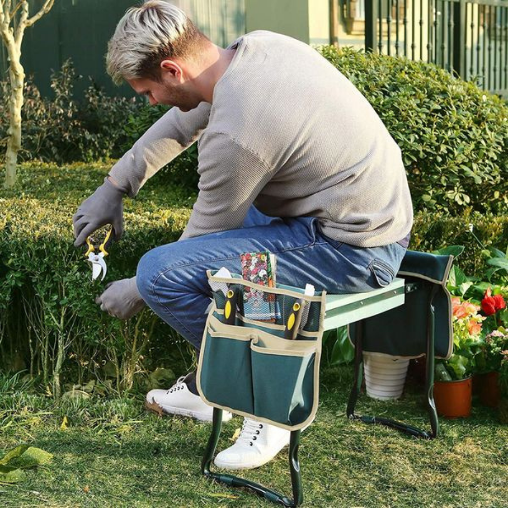 Foldable Garden Kneeling Pad | Comfort-Focused Knee Design | Dual Seat with Handles | BeetBuddy