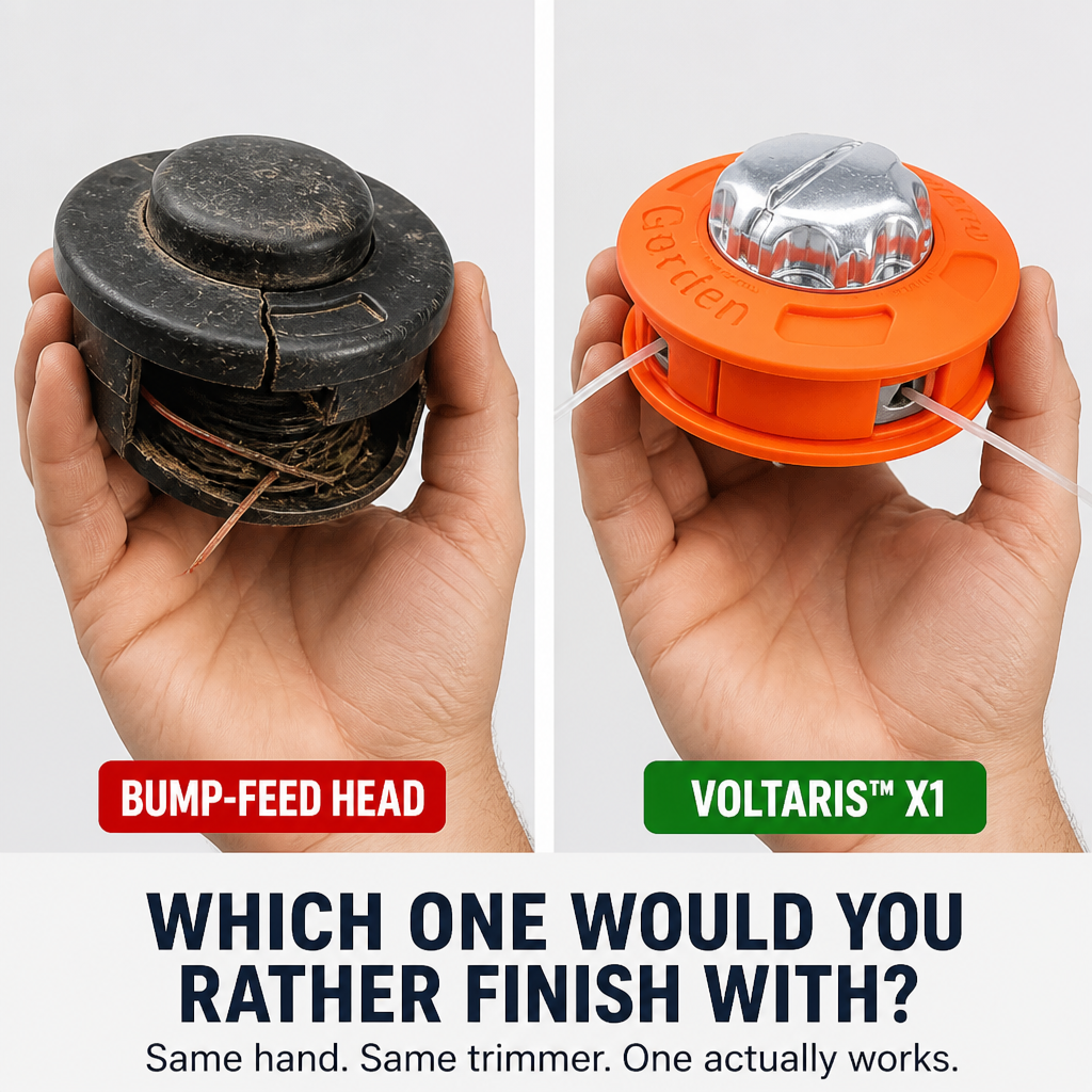Voltaris™ X1 — Cut Through Dense Weeds Without Reloading Your Trimmer Spool Again