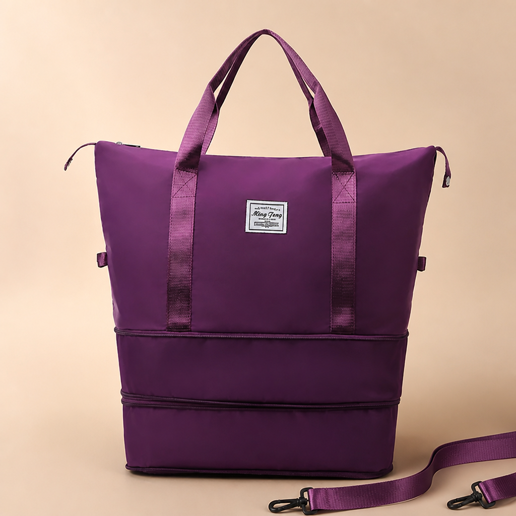 Voyana™ – Expandable Rolling Travel Tote with Detachable Wheels