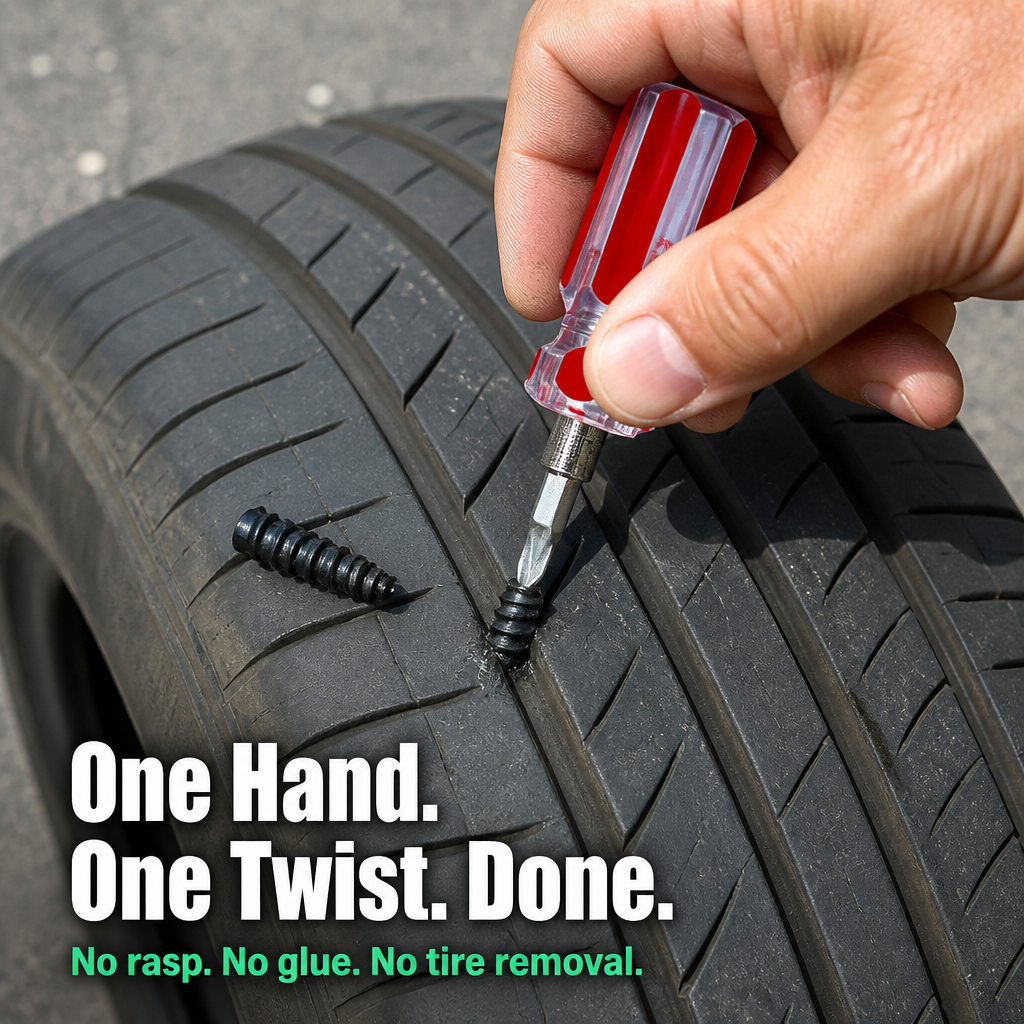 SlipMate™ — Insert Any Flat in 60 Seconds Without Taking Off the Tire
