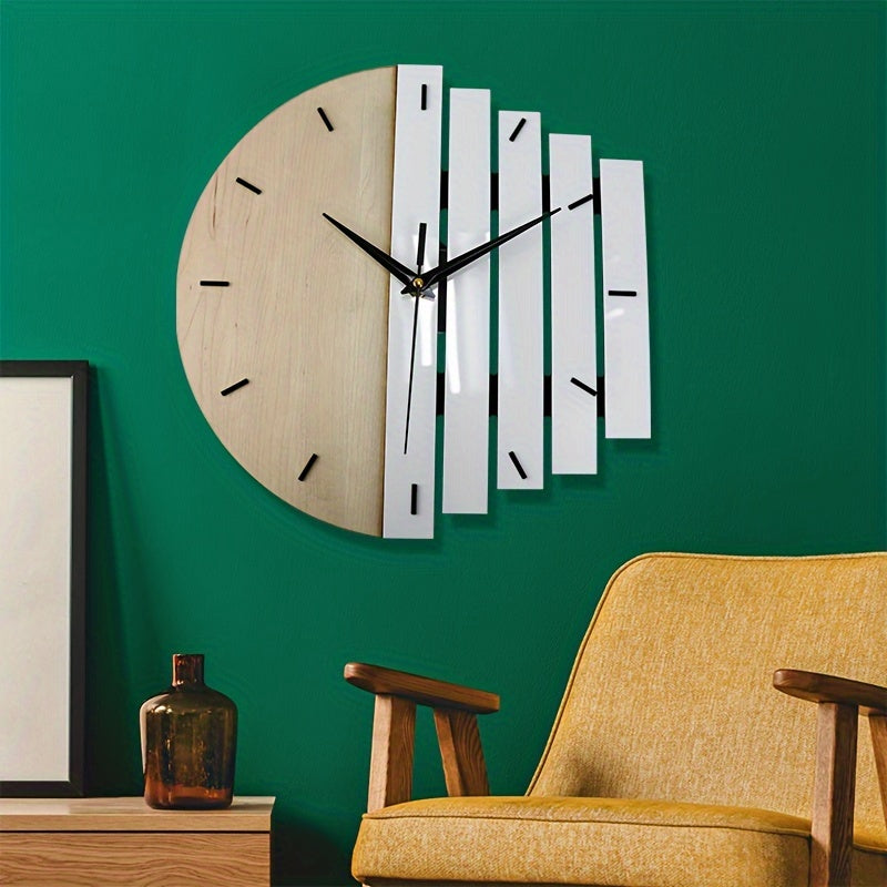 TimberEcho Silent Wall Clock – Retro Charm for Every Room