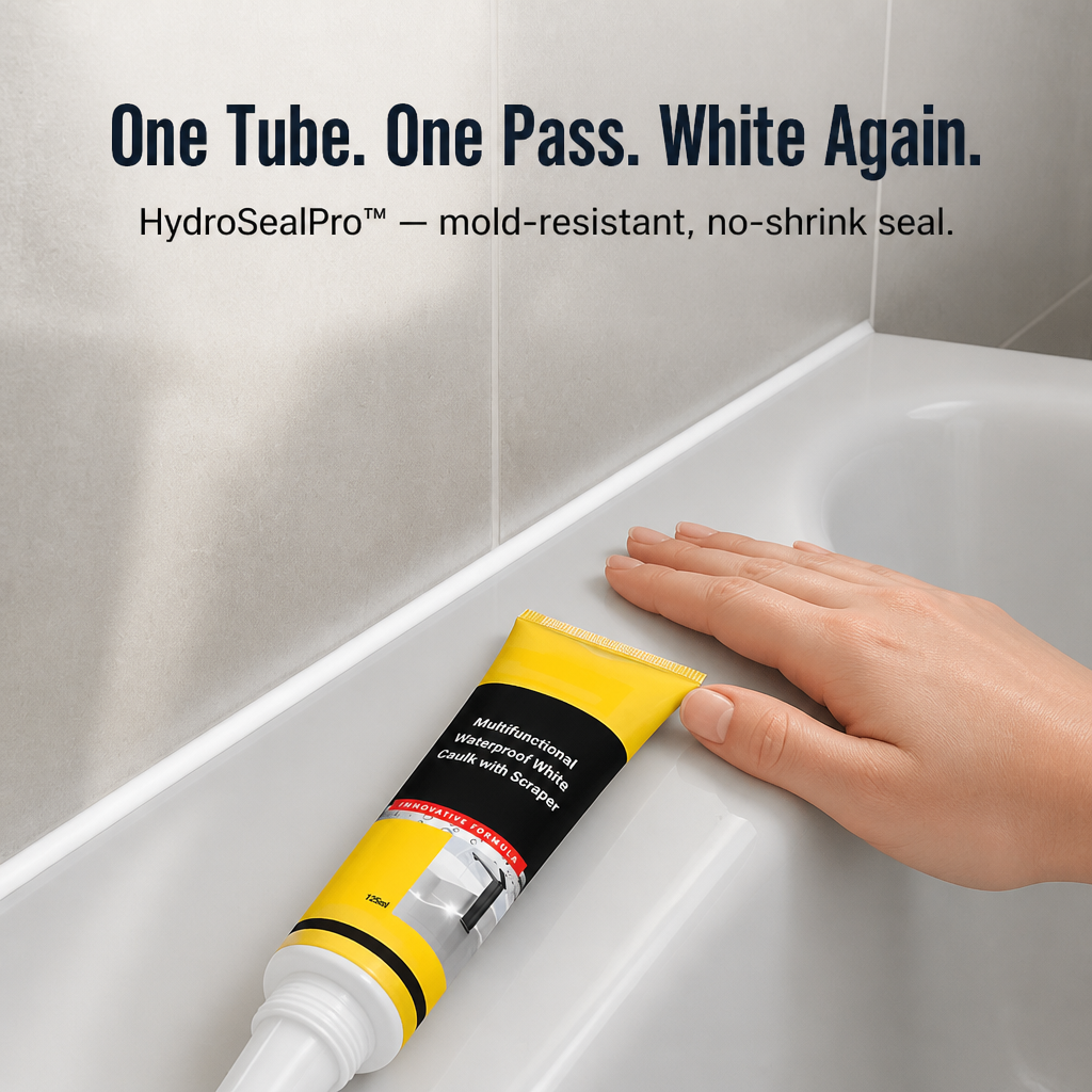 HydroSealPro™ — Close Cracks, Prevent Mold, and Renew Worn Caulk