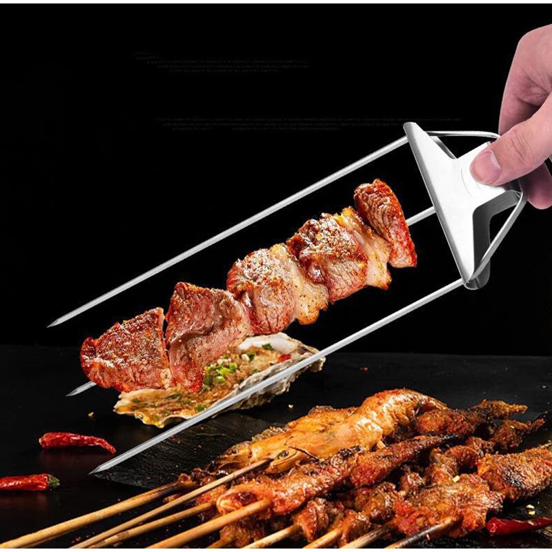 FlameFlex™ 3-in-1 Skewers — Lock in Juicy Flavor and Grill Like a Pro Every Time