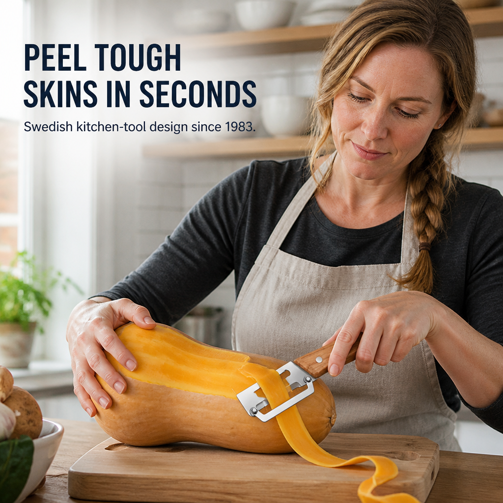 SliceSwift™ — Breeze Through Pumpkin, Potato & Apple Skins in Seconds