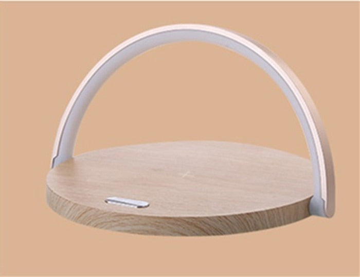 LED Nightstand Lamp Featuring Wireless Charging Pad