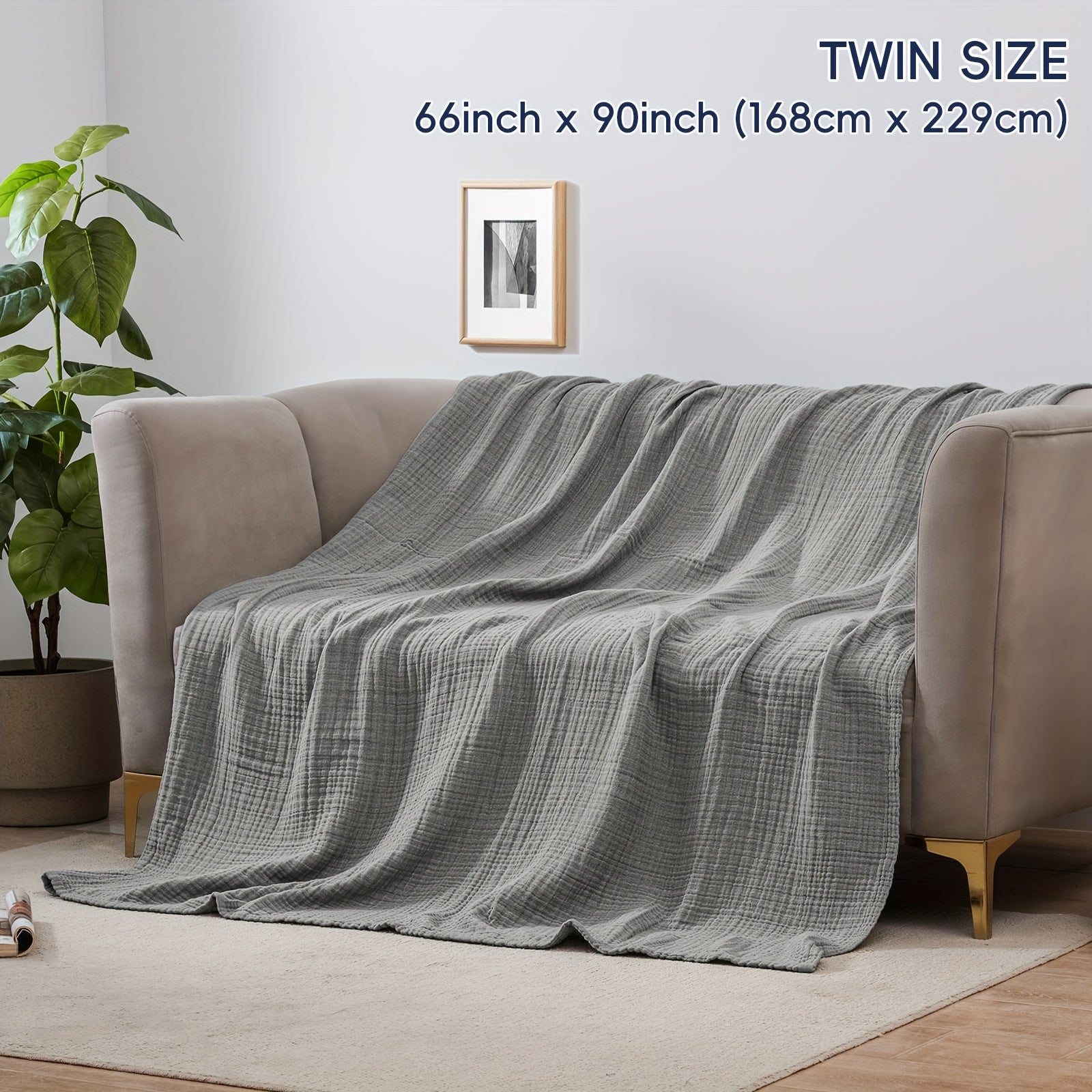 BreezyComfort - Ultra-Light Cotton Blanket for Year-Round Relaxation
